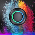 NÜPOWER Water Resistant Portable Wireless Bluetooth LED Speaker Black