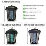 Flowtron 1 Acre Outdoor 40W Bug Zapper, Electronic Insect Killer 