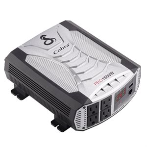 Cobra PRO 1500 Watt Professional Grade Power Inverter - Silver Black