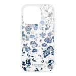 Coque Kate Spade pour iPhone 16 Pro - Fleurs bleues - avec MagSafe