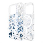 Coque Kate Spade pour iPhone 16 Pro - Fleurs bleues - avec MagSafe