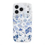 Coque Kate Spade pour iPhone 17 - Fleurs bleues - avec MagSafe