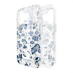 Coque Kate Spade pour iPhone 17 - Fleurs bleues - avec MagSafe