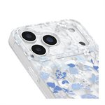 Coque Kate Spade pour iPhone 17 - Fleurs bleues - avec MagSafe
