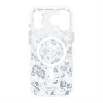 Coque Kate Spade pour iPhone 17 - Fleurs bleues - avec MagSafe