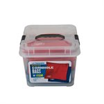 Lot de 8 poches de rechange pour Cornhole de Triumph 8 poches (6"x6", 12.5oz) en microfibre avec bac – Rouge et bleue