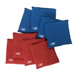 Lot de 8 poches de rechange pour Cornhole de Triumph 8 poches (6"x6", 12.5oz) en microfibre avec bac – Rouge et bleue