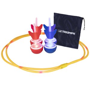 TRIUMPH LED Backyard Outdoor Jumbo Size Darts Game Set - Red and Blue