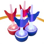 TRIUMPH LED Backyard Outdoor Jumbo Size Darts Game Set - Red and Blue