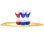 TRIUMPH LED Backyard Outdoor Jumbo Size Darts Game Set - Red and Blue