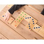 Ens. dominos en bois de pin 28 pcs pelouse TRIUMPH
