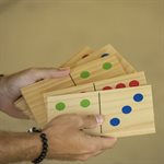 Ens. dominos en bois de pin 28 pcs pelouse TRIUMPH