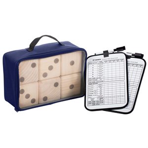 TRIUMPH Big Roller 3.5" Wooden Lawn Dice with Scoreboard and Carry-On Bag
