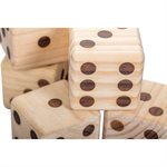 TRIUMPH Big Roller 3.5" Wooden Lawn Dice with Scoreboard and Carry-On Bag