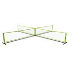 TRIUMPH 4 Square Paddle Pickleball Outdoor Game Net Set with Carry-On Bag