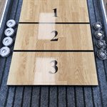 AMERICAN LEGEND 9' Kirkwood 2-in-1 LED Light Up Shuffleboard / Bowling Game Room Table