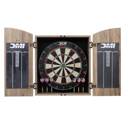 Escalade Dublin Bristle Dartboard, Steel Tip Darts and Cabinet Set Escalade Dublin Bristle Dartboard, Steel Tip Darts and Cabinet Set