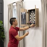 Escalade Dublin Bristle Dartboard, Steel Tip Darts and Cabinet Set