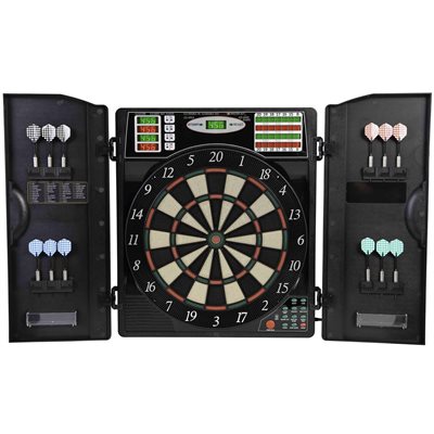 Escalade Arachnid Titanium 5400 Electronic Dart Board with Cabinet Escalade Arachnid Titanium 5400 Electronic Dart Board with Cabinet