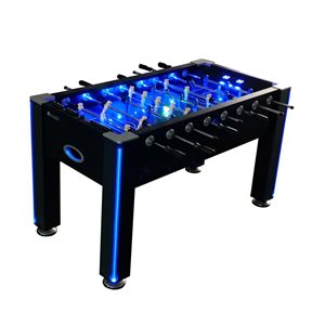 Table soccer ATOMIC Azure DEL Light Up 58 po noire
