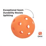ONIX Fuse Indoor Pickleball Ball 3-Pack Orange