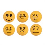 Balles de ping-pong STIGA 1 étoile Emoji (paquet de 6)