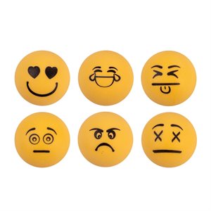 Balles de ping-pong STIGA 1 étoile Emoji (paquet de 6)