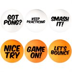 Balles de tennis de table STIGA Smash Talk 1 étoile - (paquet de 6)