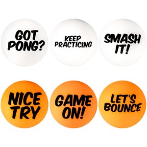 Balles de tennis de table STIGA Smash Talk 1 étoile - (paquet de 6)