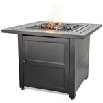 Foyer extérieur au propane avec manteau en acier