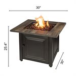Endless Summer The Burlington LP Gas Fire Pit 30"