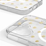 iDeal of Sweden Clear Fashion Case with MagSafe for iPhone 16, Golden Hearts 