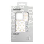 iDeal of Sweden étui mode transparent MagSafe pour iPhone 16 Pro Max avec motifs de cœurs dorés