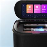 Ikarao - Machine de karaoké portable avec affichage des paroles, écran 10,1", 280 W, 2+2 canaux, 2 micros sans fil, égaliseur Autotune, HDMI pour télé