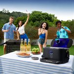 Ikarao - Machine de karaoké portable avec affichage des paroles, écran 10,1", 280 W, 2+2 canaux, 2 micros sans fil, égaliseur Autotune, HDMI pour télé
