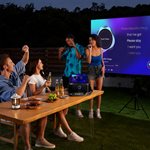 Ikarao - Machine de karaoké portable avec affichage des paroles, écran 10,1", 280 W, 2+2 canaux, 2 micros sans fil, égaliseur Autotune, HDMI pour télé