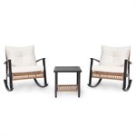 Lausaint 3 Piece Patio Outdoor Conversation Set 