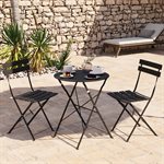 Lausaint Folding three-piece set Black