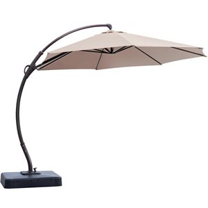 Lausaint 11FT Patio Umbrella with Base - Beige