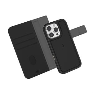 Libratel 2 -in-1 Switch MagSafe Wallet Case iPhone 16 Pro, Black