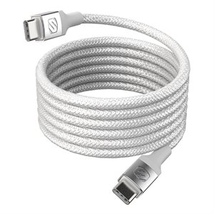 Scosche 6ft USB-C to USB-C Magnetic Cable White