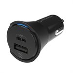 Scosche Dual-Port USB-C & USB-A Car Charger Black