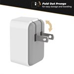 Chargeur mural Scosche 32 W double USB-C / USB-A blanc