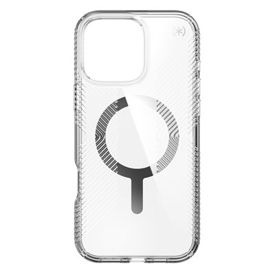 Étui Speck Perfect Clear Grip avec MagSafe pour iPhone 16 Pro Max, transparent