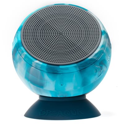 Speaqua - Haut-parleur Bluetooth portable étanche Barnacle X avec stockage intégré (2 000 chansons) - Bleu marée